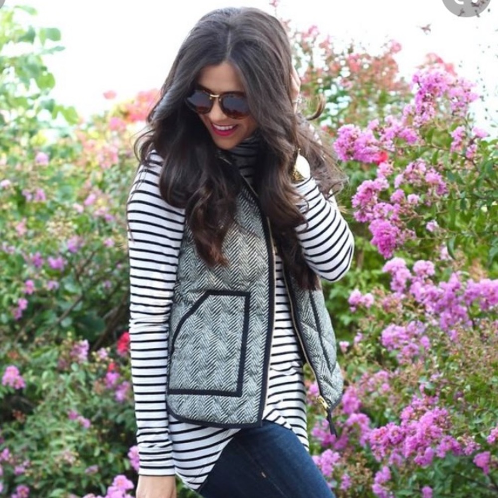 J. Crew Quilted houndstooth vest